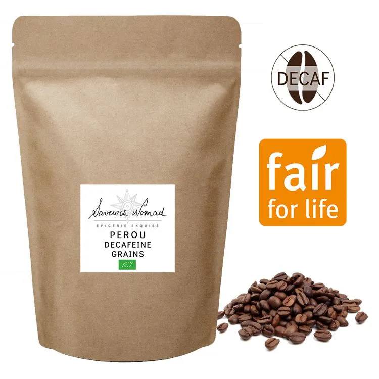 Pérou décaféiné bio et équitable 250g grains