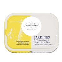 sardines à l'huile d'olive bio et citron bio 115g